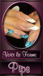 pose d'ongle forme pipe